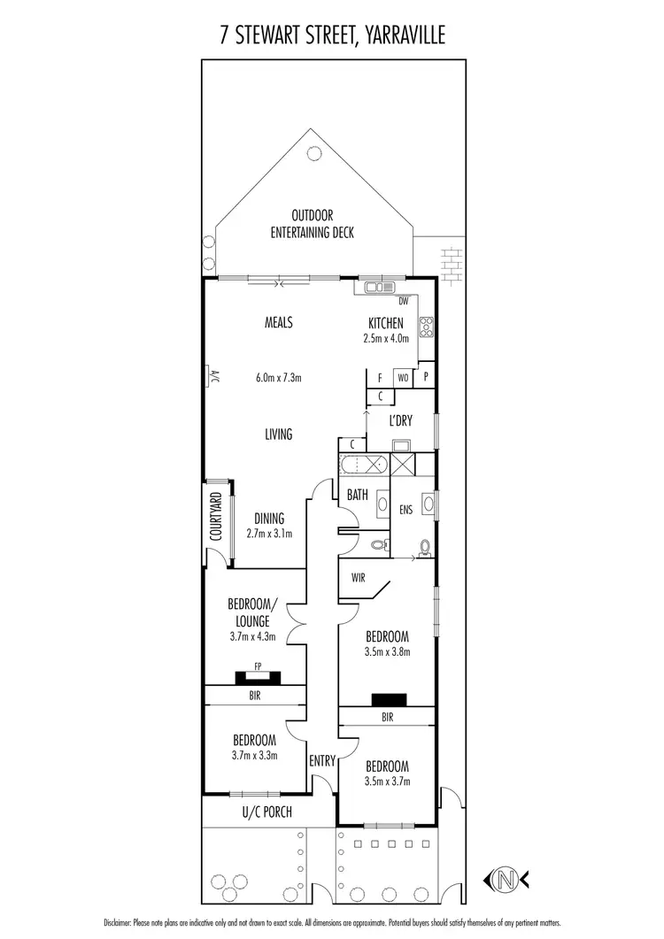 Floorplan of Homely house listing, 7 Stewart Street, Yarraville VIC 3013