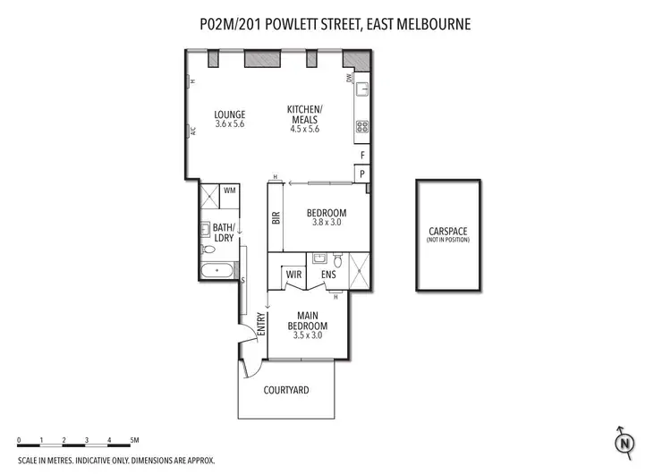 Floorplan of Homely apartment listing, P2M/201 Powlett Street, East Melbourne VIC 3002