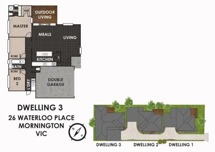 Floorplan of Homely house listing, 3/26 Waterloo Place, Mornington VIC 3931