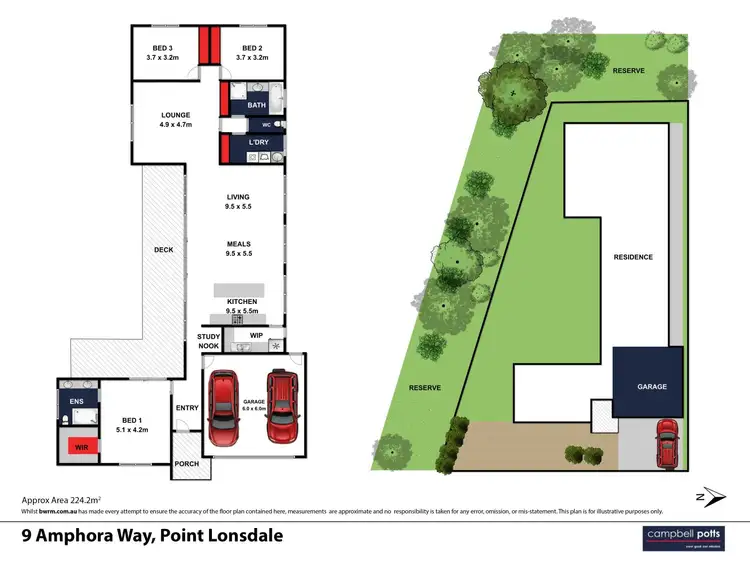 Floorplan of Homely house listing, 9 Amphora Way, Point Lonsdale VIC 3225