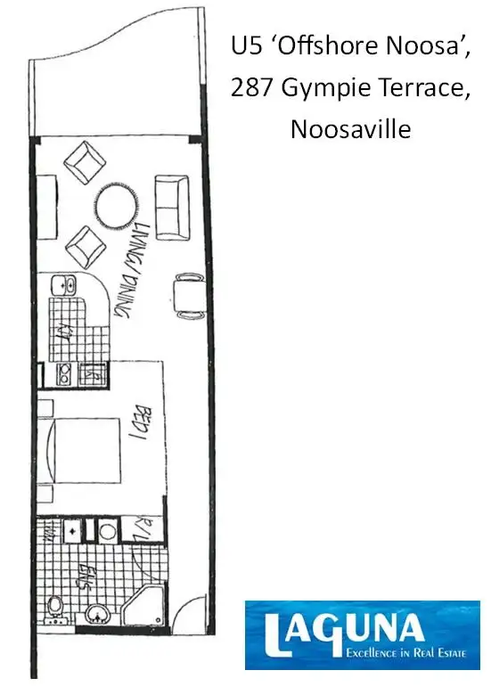 Floorplan of Homely unit listing, 5/287 Gympie Terrace, Noosaville QLD 4566