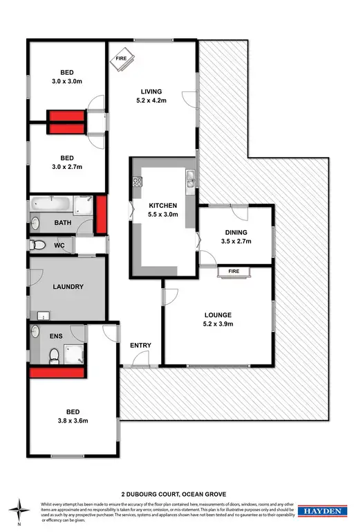 Floorplan of Homely house listing, 2 Dubourg Court, Ocean Grove VIC 3226