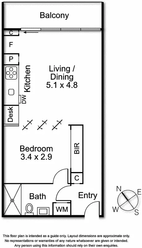 Floorplan of Homely apartment listing, 110/1 Clara Street, South Yarra VIC 3141