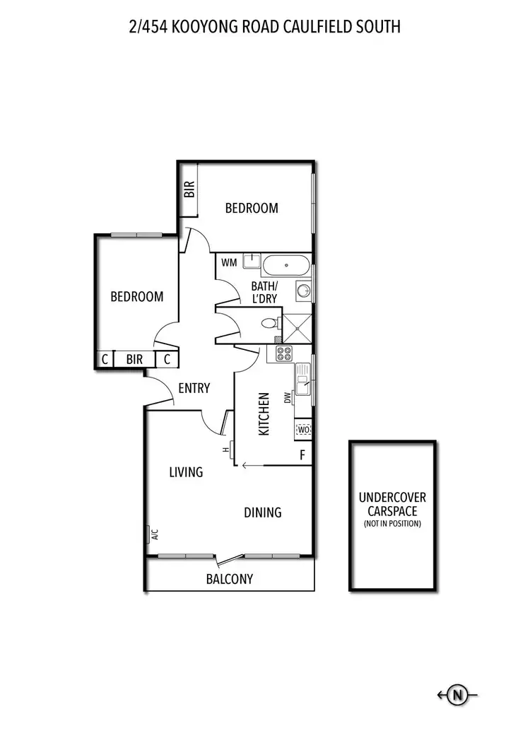Floorplan of Homely apartment listing, 2/454 Kooyong Road, Caulfield South VIC 3162