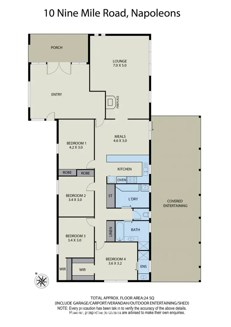 Floorplan of Homely house listing, 10 Nine Mile Road, Napoleons VIC 3352