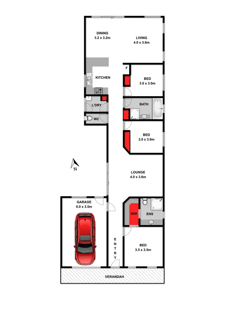 Floorplan of Homely house listing, 4 Warrumbungle Close, Ocean Grove VIC 3226
