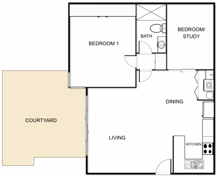Floorplan of Homely unit listing, 2/18 De Burgh Street, Lyneham ACT 2602
