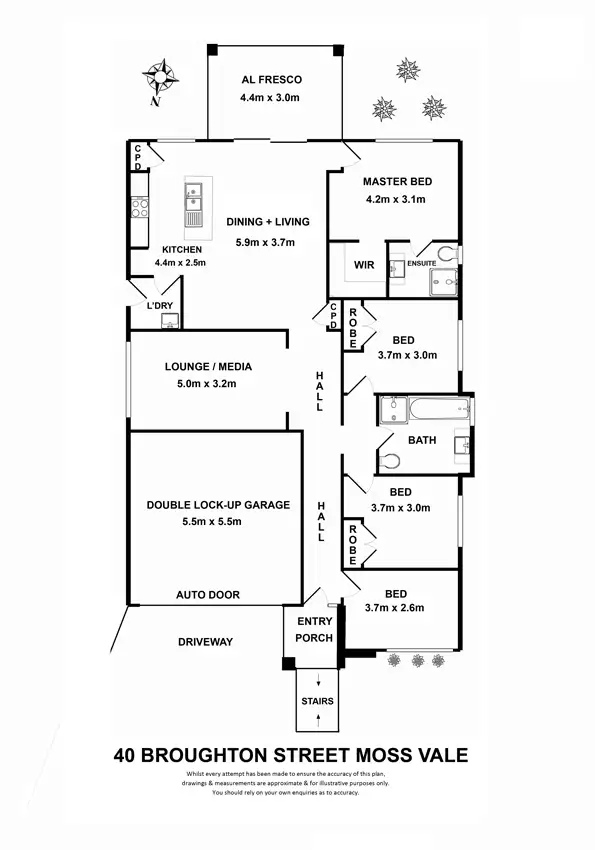 Floorplan of Homely house listing, 40 Broughton Street, Moss Vale NSW 2577