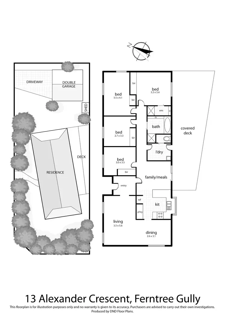 Floorplan of Homely house listing, 13 Alexander Crescent, Ferntree Gully VIC 3156