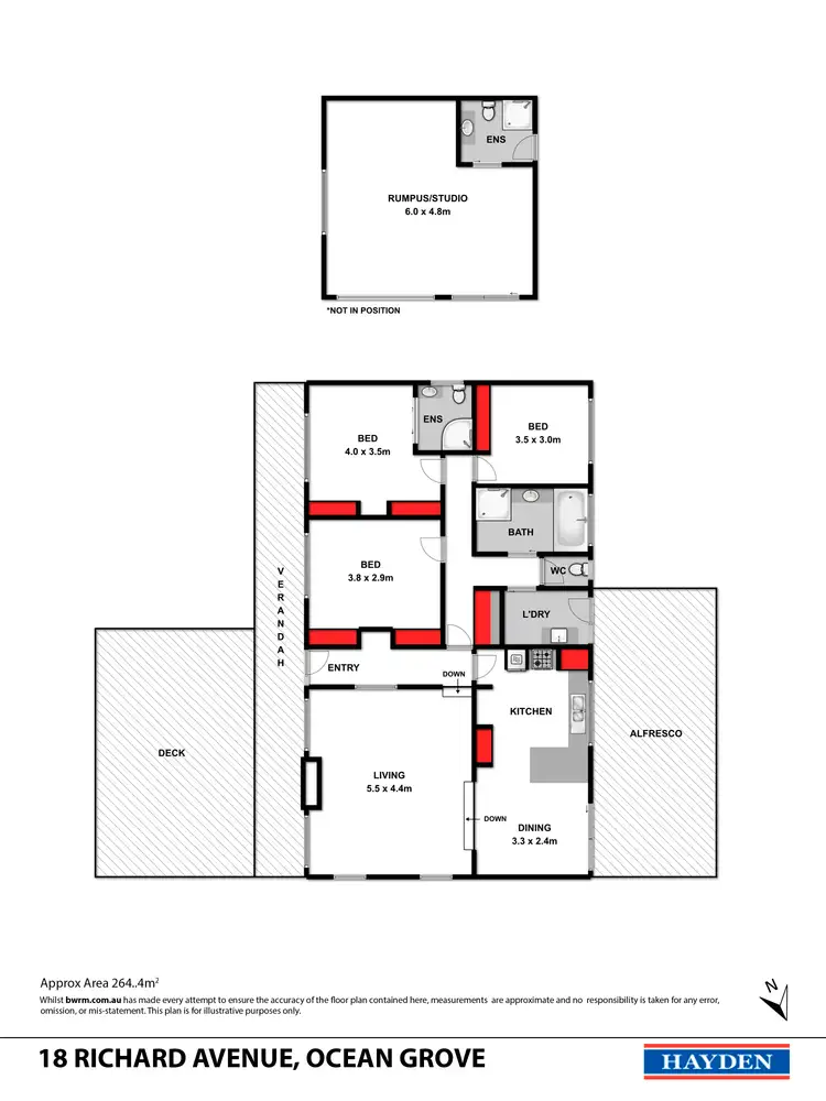 Floorplan of Homely house listing, 18 Richard Avenue, Ocean Grove VIC 3226