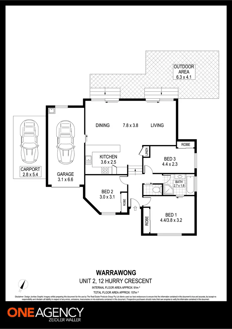 Floorplan of Homely villa listing, 2/12 Hurry Crescent, Warrawong NSW 2502