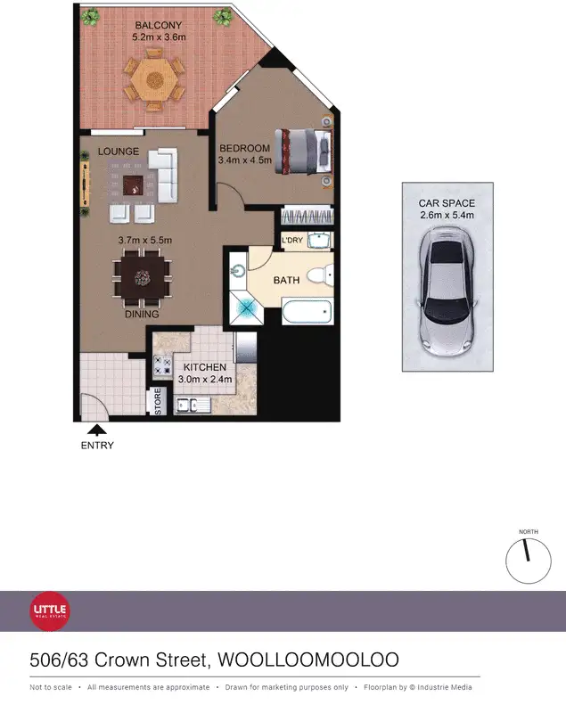Floorplan of Homely apartment listing, 506/63 Crown Street, Woolloomooloo NSW 2011