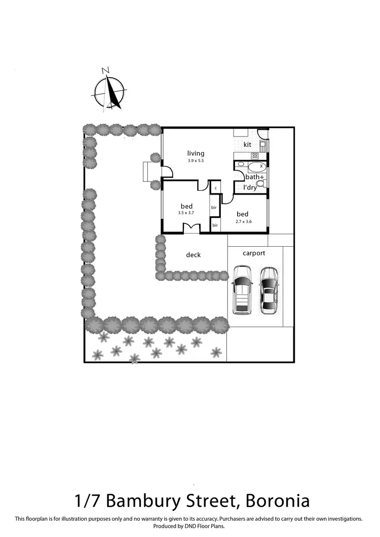 Floorplan of Homely unit listing, 1/7 Bambury Street, Boronia VIC 3155