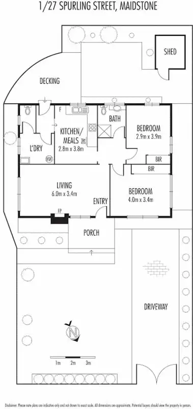 Floorplan of Homely house listing, 1/27 Spurling Street, Maidstone VIC 3012