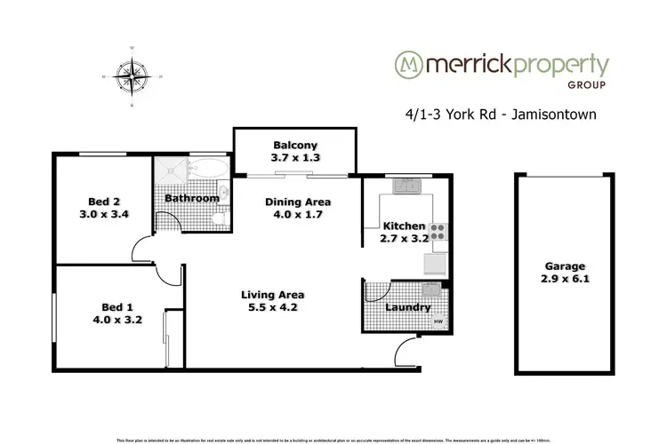 Floorplan of Homely unit listing, 4/1-3 York Road, Jamisontown NSW 2750