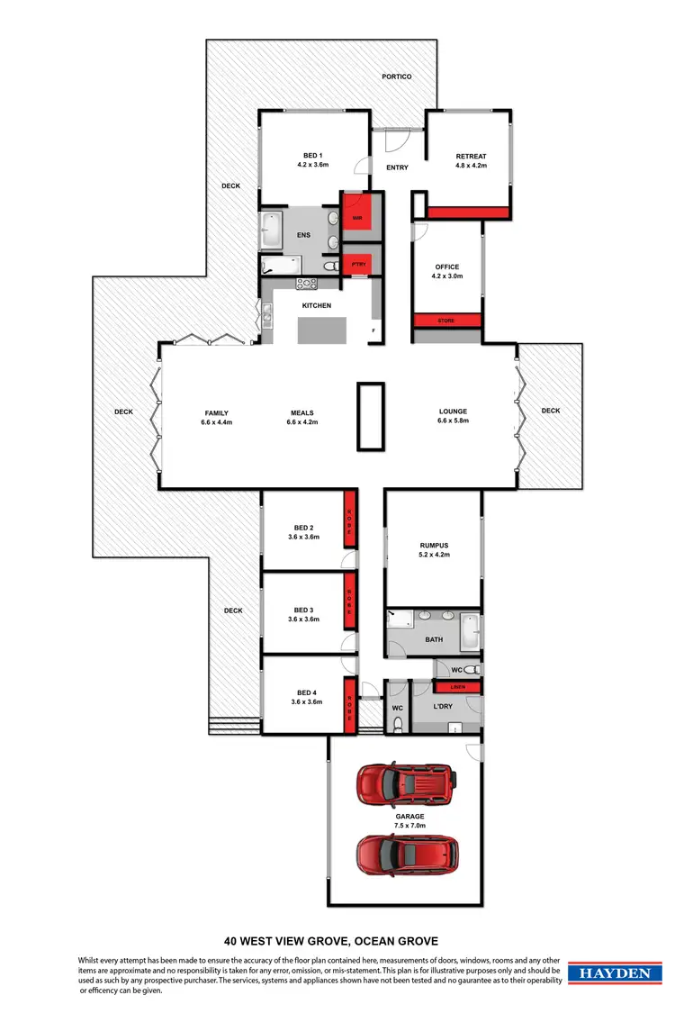 Floorplan of Homely house listing, 40 West View Grove, Ocean Grove VIC 3226