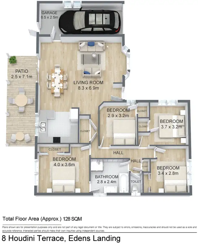 Floorplan of Homely house listing, 8 Houdini Terrace, Edens Landing QLD 4207