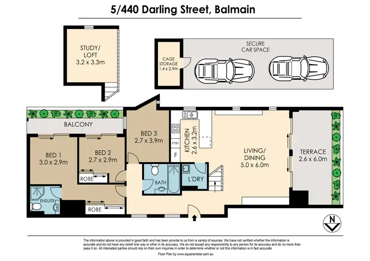 Floorplan of Homely apartment listing, 5/440 Darling Street, Balmain NSW 2041