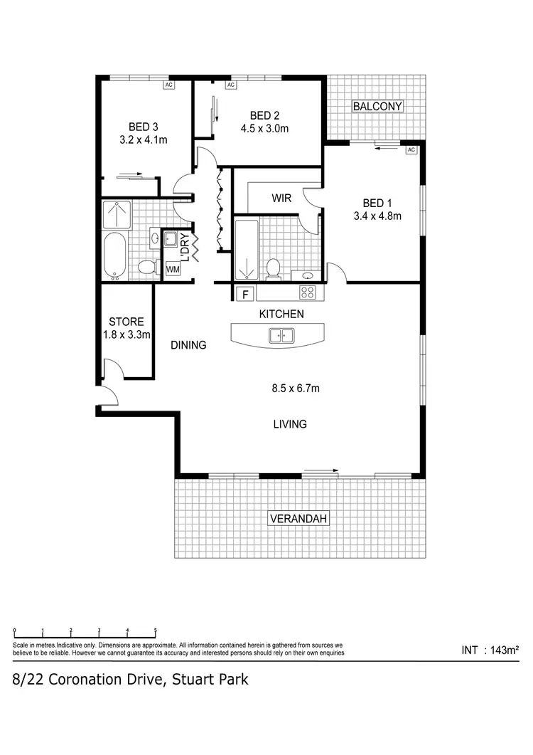 Floorplan of Homely unit listing, 8/22 Coronation Drive, Stuart Park NT 820