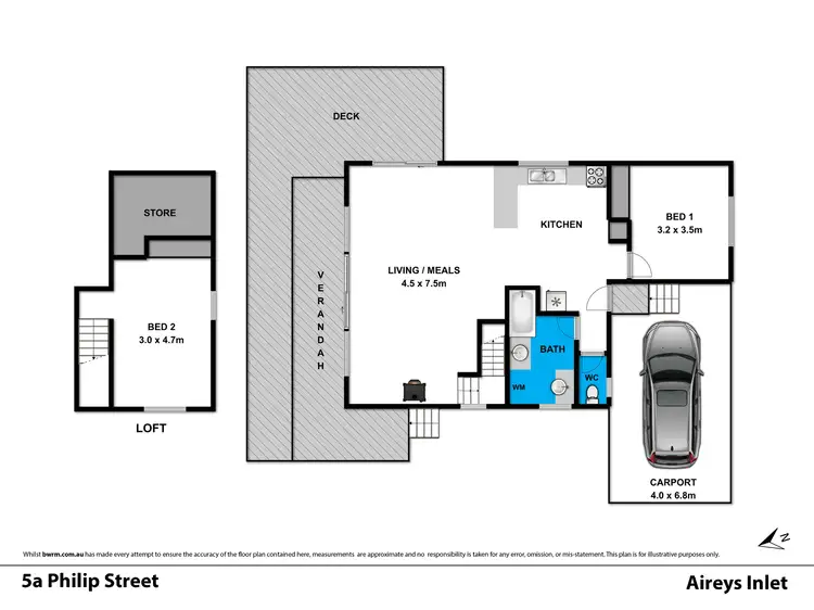 Floorplan of Homely house listing, 5a Philip Street, Aireys Inlet VIC 3231