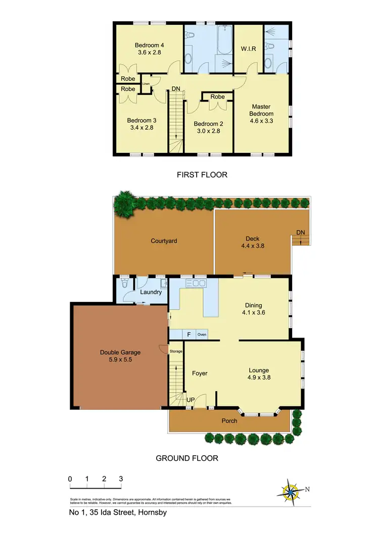 Floorplan of Homely townhouse listing, 1/35 Ida Street, Hornsby NSW 2077