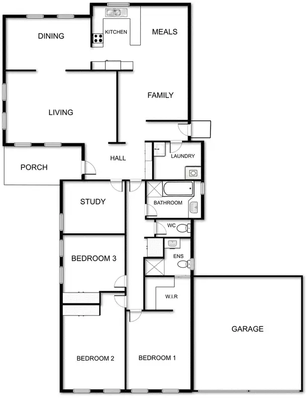 Floorplan of Homely house listing, 1 Welch Place, Flynn ACT 2615
