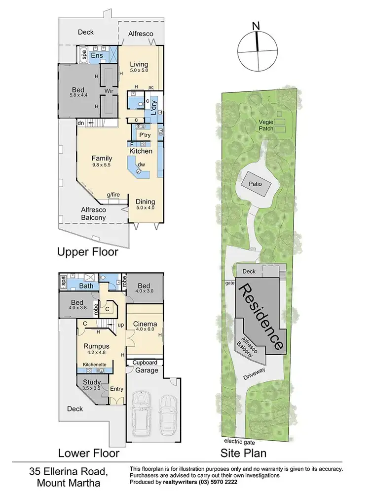 Floorplan of Homely house listing, 35 Ellerina Road, Mount Martha VIC 3934