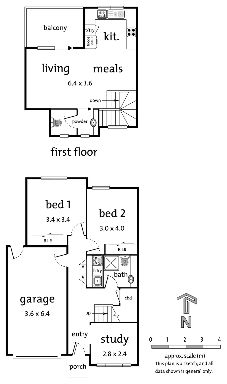 Floorplan of Homely townhouse listing, 2/57 Heatherdale Road, Ringwood VIC 3134
