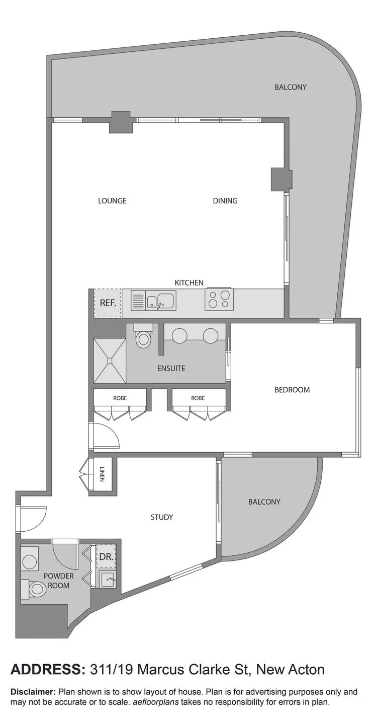 Floorplan of Homely apartment listing, 311/19 Marcus Clarke Street, Acton ACT 2601