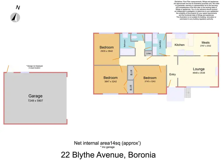 Floorplan of Homely house listing, 22 Blythe Avenue, Boronia VIC 3155