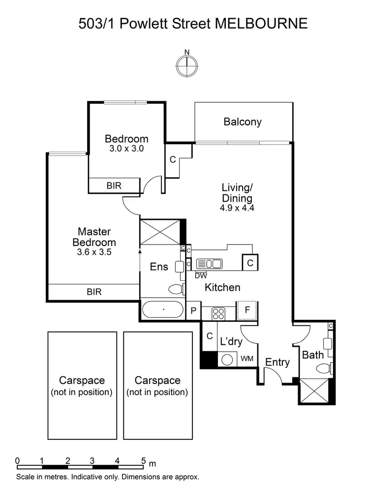 Floorplan of Homely apartment listing, 503/1 Powlett Street, East Melbourne VIC 3002