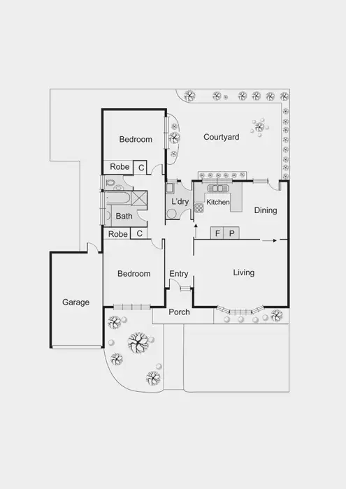 Floorplan of Homely unit listing, 2/41 Patty Street, Mentone VIC 3194