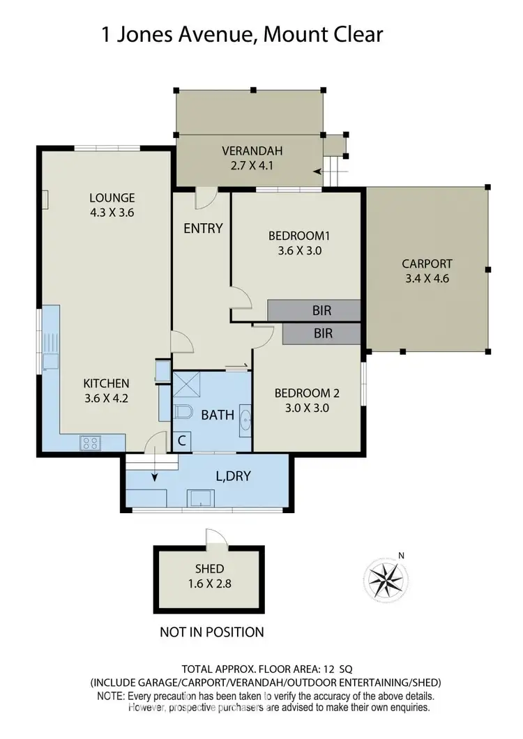 Floorplan of Homely house listing, 1 Jones Avenue, Mount Clear VIC 3350