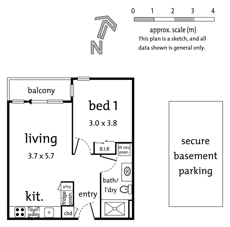 Floorplan of Homely apartment listing, 212B/1 19 Colombo Street, Mitcham VIC 3132