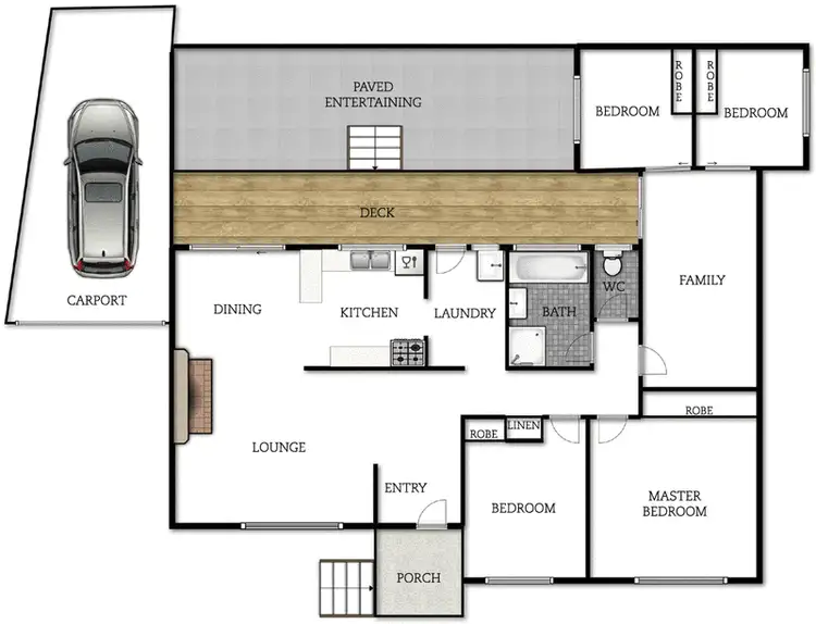 Floorplan of Homely house listing, 15 Allan Place, Curtin ACT 2605