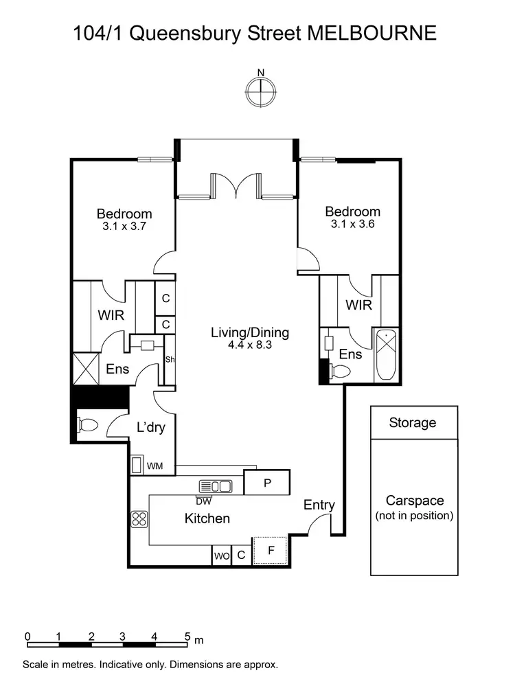 Floorplan of Homely apartment listing, 104/1 Queensberry Street, Carlton VIC 3053