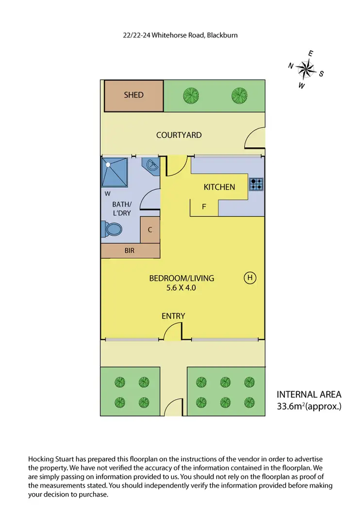 Floorplan of Homely studio listing, 22/22-24 Whitehorse Road, Blackburn VIC 3130