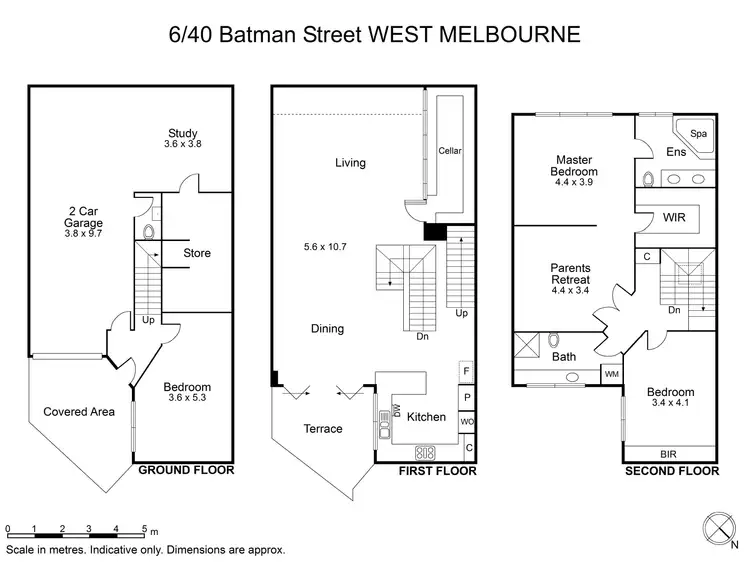 Floorplan of Homely townhouse listing, 6/40 Batman Street, West Melbourne VIC 3003
