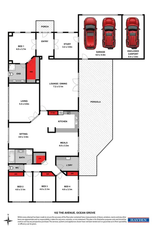 Floorplan of Homely house listing, 102 The Avenue, Ocean Grove VIC 3226
