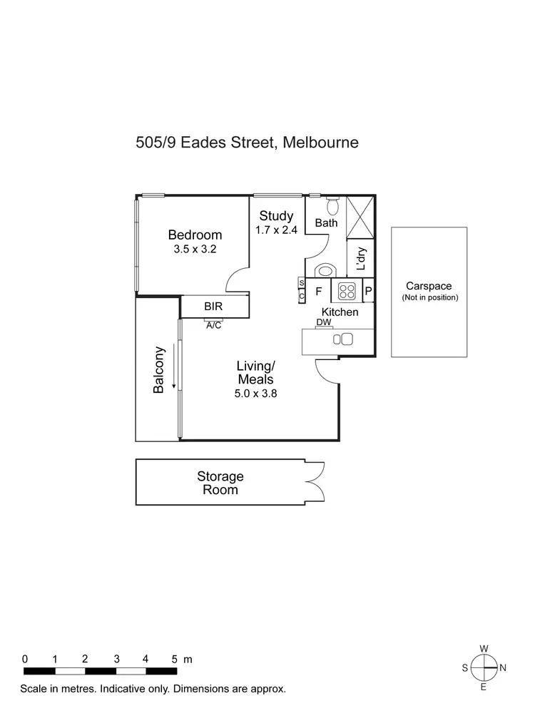 Floorplan of Homely apartment listing, 505/9 Eades Street, East Melbourne VIC 3002