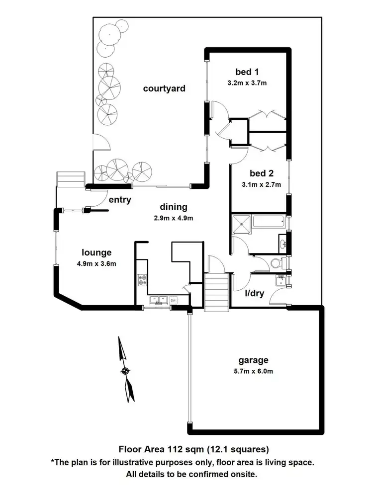 Floorplan of Homely unit listing, 2/59 Ormonde Road, Ferntree Gully VIC 3156