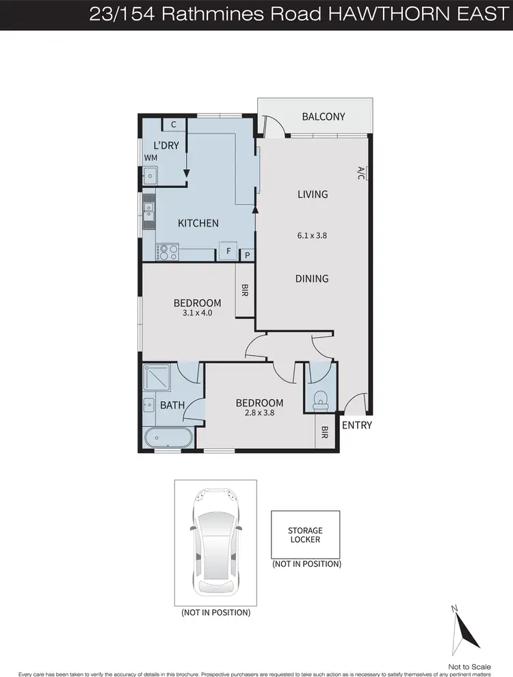 Floorplan of Homely apartment listing, 23/154 Rathmines Road, Hawthorn East VIC 3123