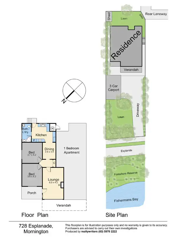 Floorplan of Homely house listing, 728 Esplanade, Mornington VIC 3931