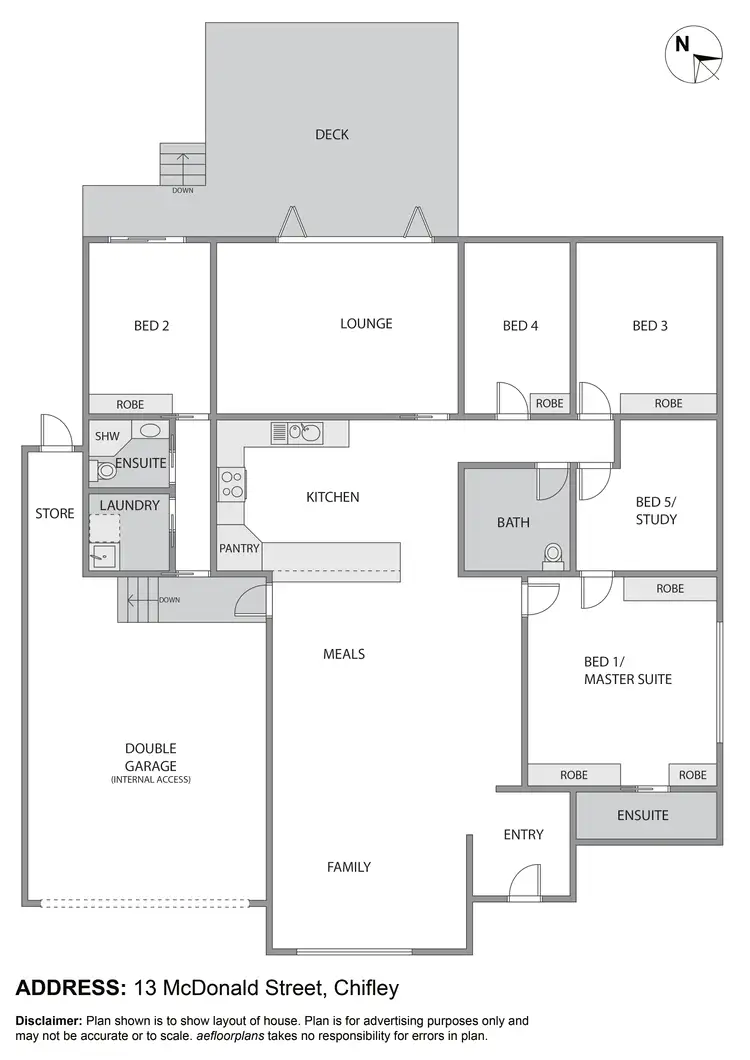 Floorplan of Homely house listing, 13 McDonald Street, Chifley ACT 2606