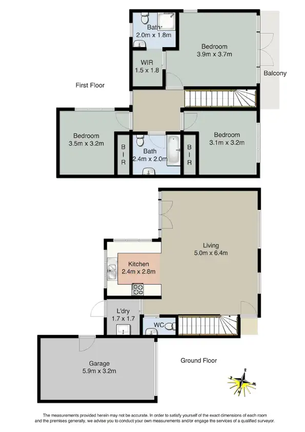Floorplan of Homely townhouse listing, 5/13 Liley Street, Newport VIC 3015