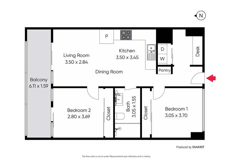 Floorplan of Homely apartment listing, 201/14-18 Gilbert Road, Preston VIC 3072