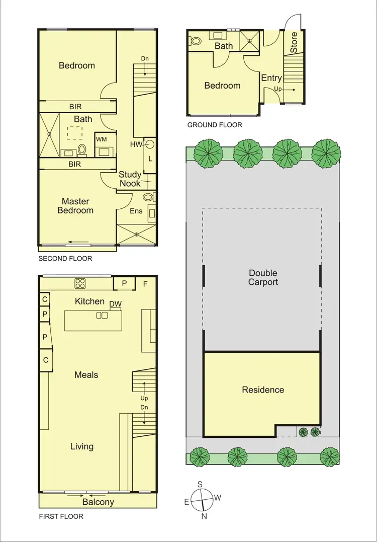 Floorplan of Homely townhouse listing, 2/98 Westbury Street, St Kilda East VIC 3183