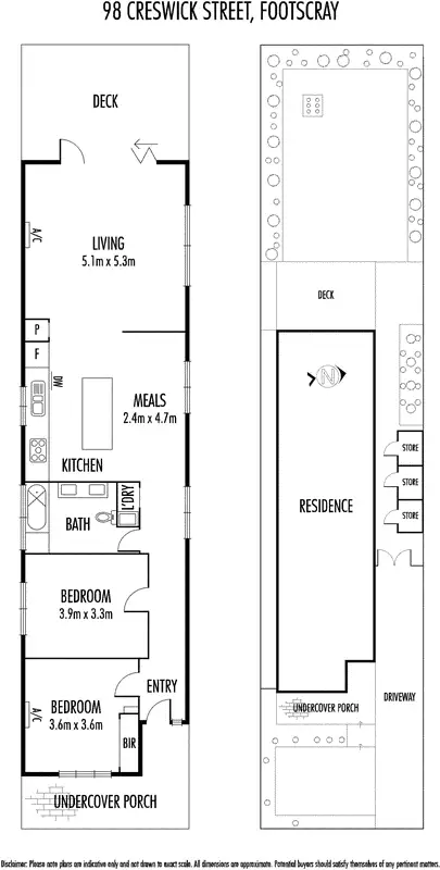 Floorplan of Homely house listing, 98 Creswick Street, Footscray VIC 3011