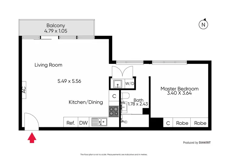 Floorplan of Homely apartment listing, 1210/118 Russell Street, Melbourne VIC 3000