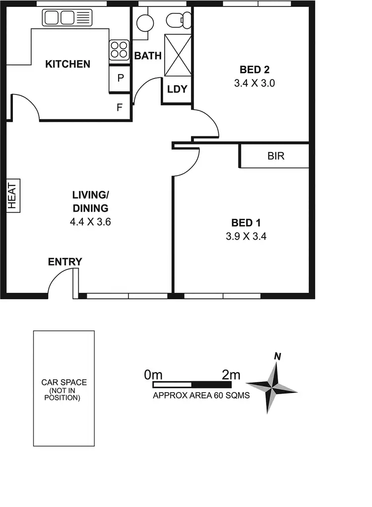 Floorplan of Homely apartment listing, 2/25 Illawarra Road, Hawthorn VIC 3122